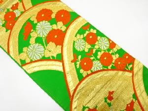 アンティーク　菊に古典柄織り出し袋帯（材料）